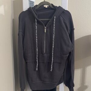 POL Charcoal Zip-Up Sweater never worn